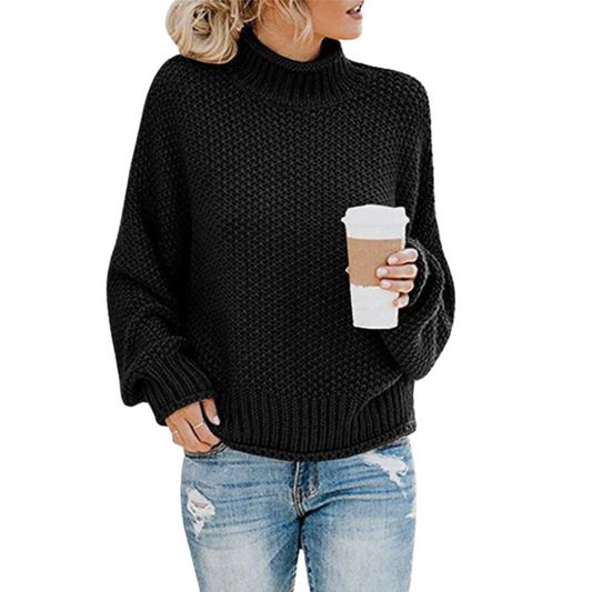 Eleganter Rollkragenpullover aus weichem Strick